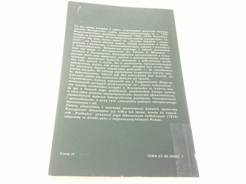 NIEPRZEWIDZIANE PRZYGODY - Józef Kuropieska 1989