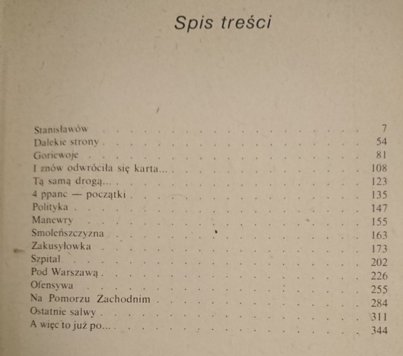 MIEJSCA POSTOJU - Jan Zamojski 1989