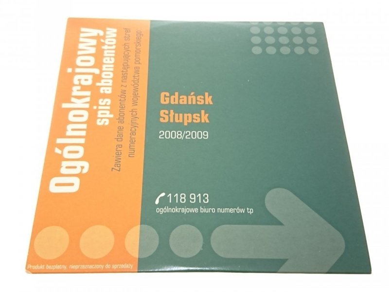 OGÓLNOKRAJOWY SPIS ABONENTÓW 2008/2009 PŁYTA CD