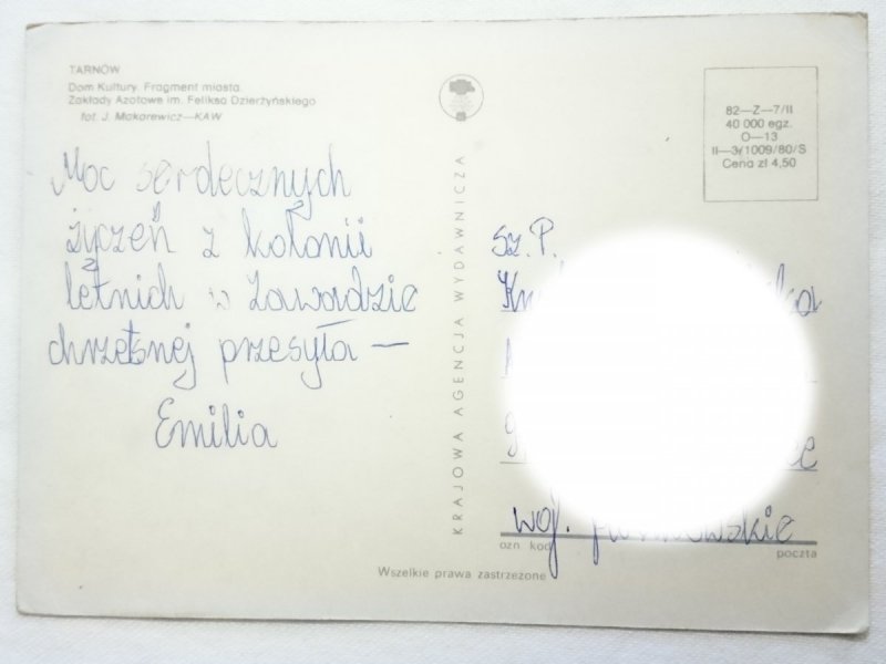 TARNÓW. DOM KULTURY, FRAGMENT MIASTA I INNE FOT. MAKAREWICZ