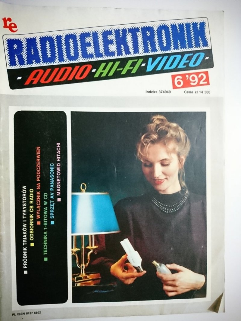 RADIOELEKTRONIK AUDIO HI-FI VIDEO NR 6'92