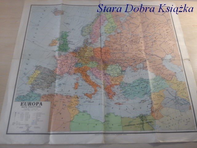 EUROPA. PODZIAŁKA 1 : 12 000 000