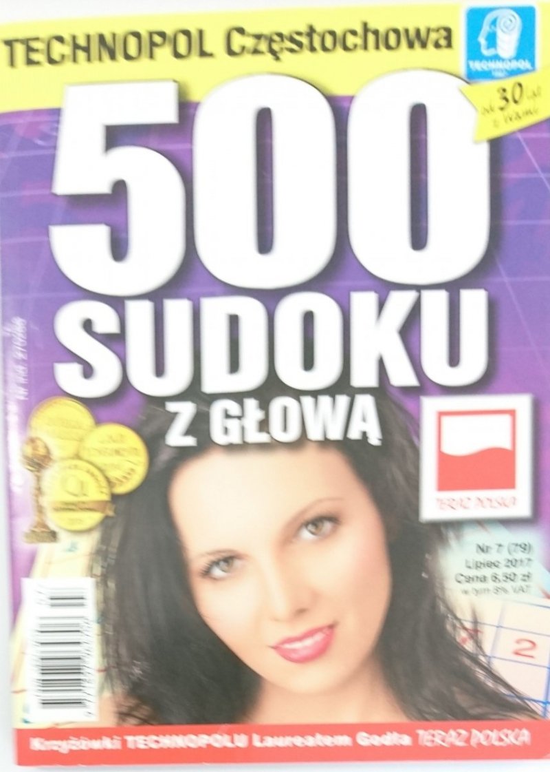 500 SUDOKU Z GŁOWĄ NR 7 (79) LIPIEC 2017