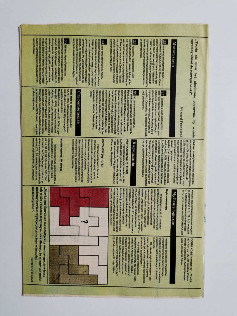 HORYZONTY TECHNIKI 4 KWIECIEŃ 1984 BALON NA KTÓRYM ZWYCIĘŻYLIŚMY 