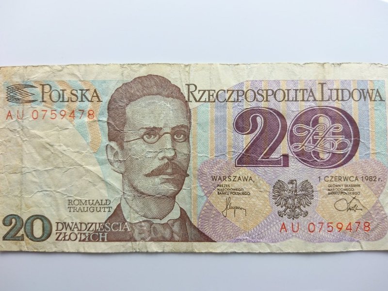 POLSKA RZECZPOSPOLITA LUDOWA 20 ZŁ AU 0759478