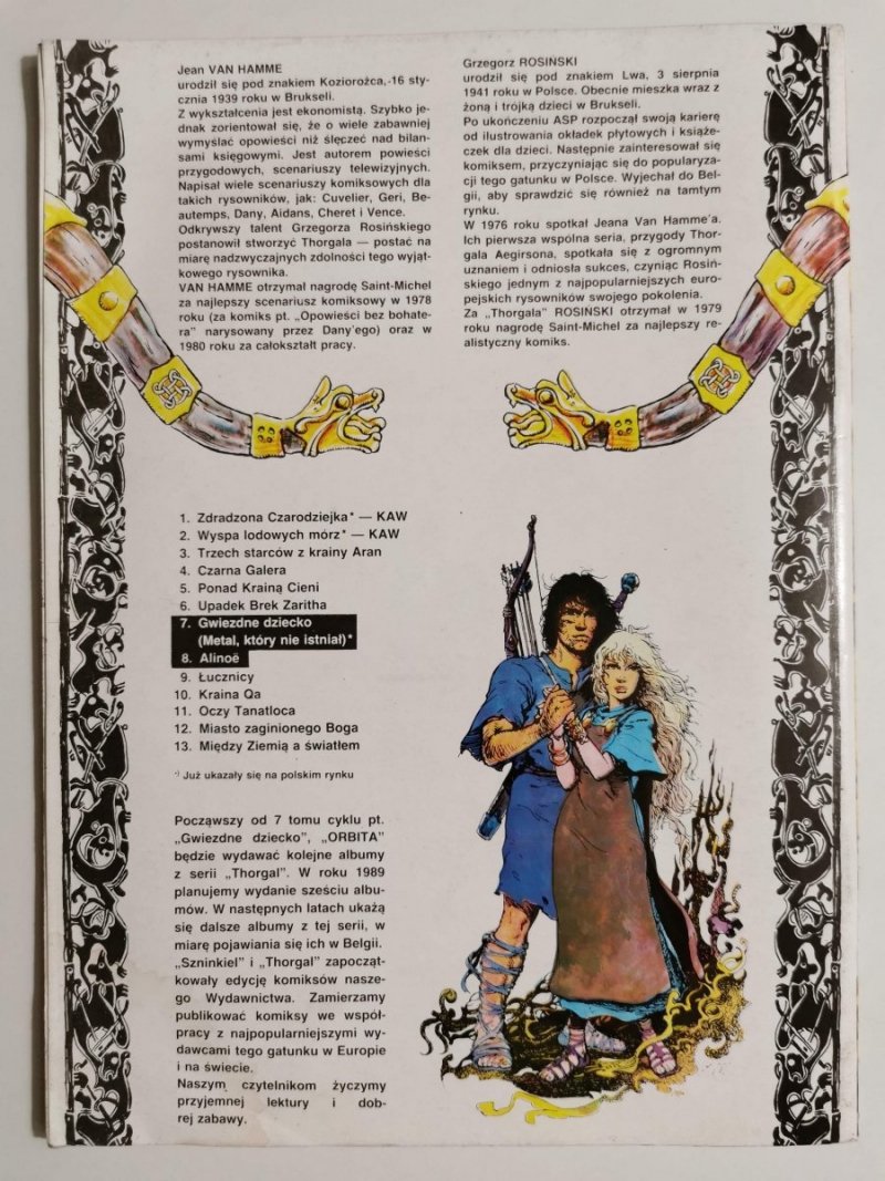 THORGAL. ALINOE 1989