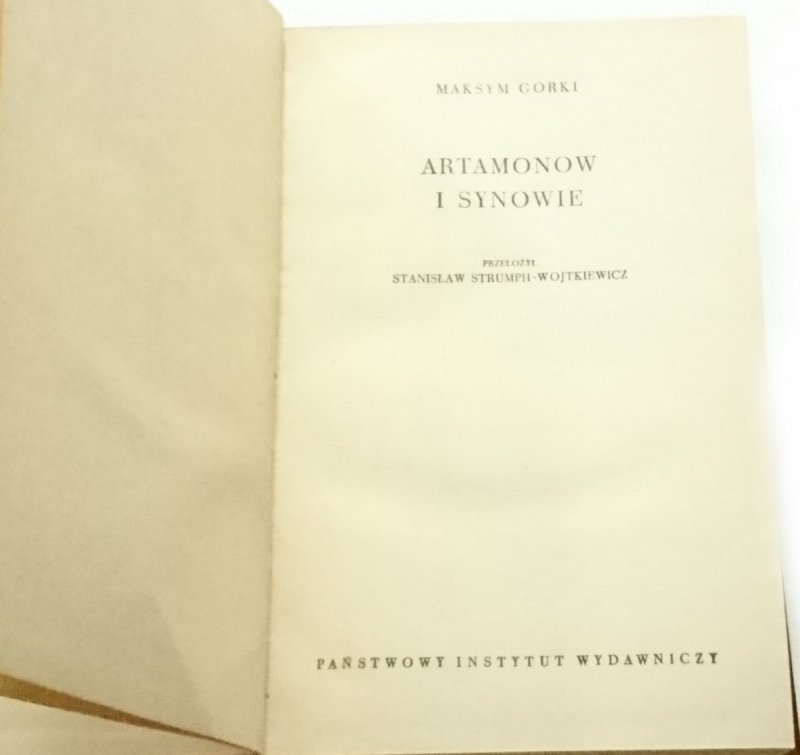 ARTAMONOW I SYNOWIE - Maksym Gorki 1954