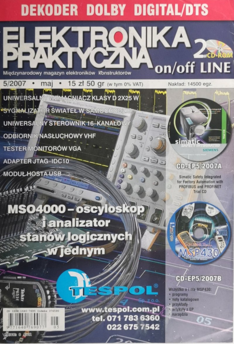 ELEKTRONIKA PRAKTYCZNA 5/2007 2xCD-ROM