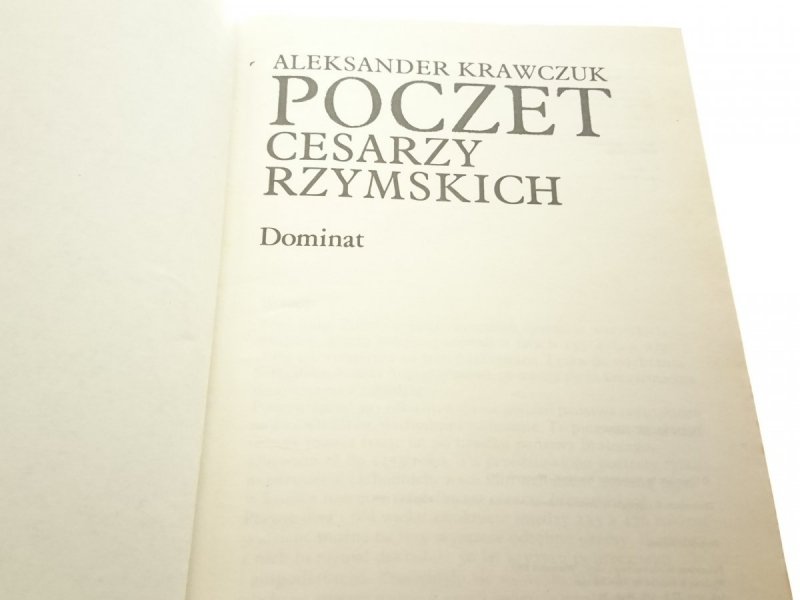POCZET CESARZY RZYMSKICH. DOMINAT - Krawczuk 1991