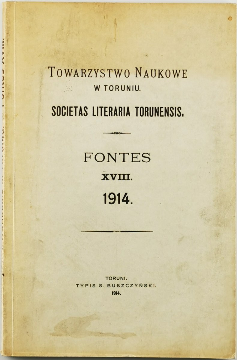 SOCIETAS LITERARIA TORUNENSIS XVIII  