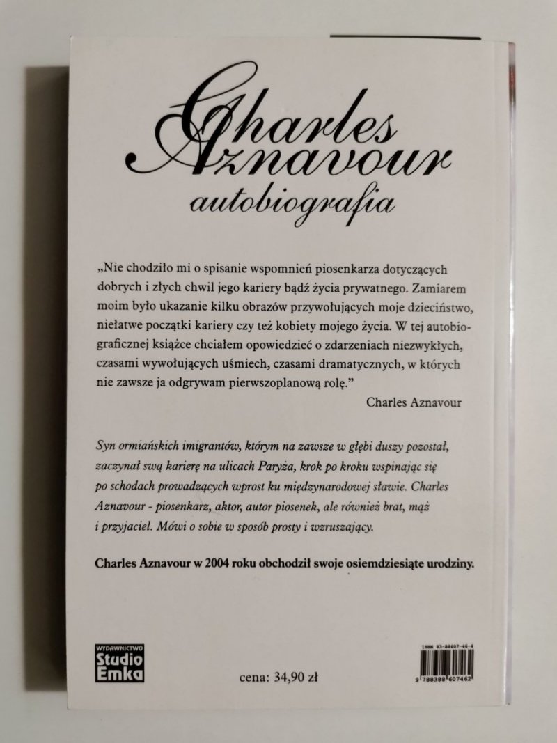 CHARLES AZNAVOUR. KIEDYŚ... WSPOMNIENIA 