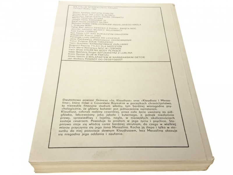 KLAUDIUSZ I MESSALINA - Robert Graves 1991