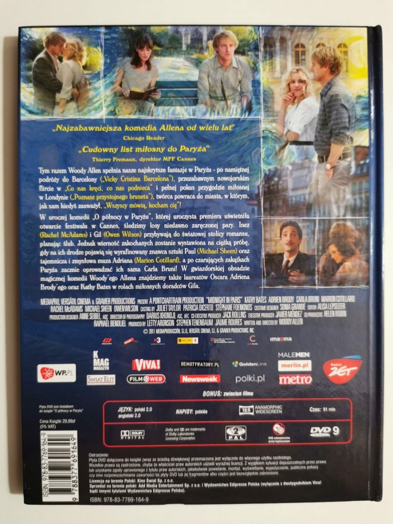 DVD. O PÓŁNOCY W PARYŻU - WOODY ALLEN