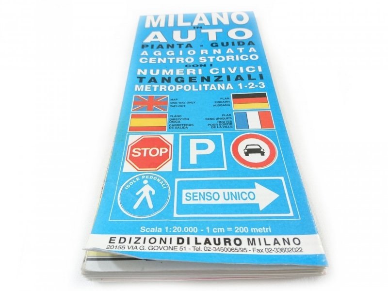MILANO IN AUTO 1: 20 000 LAMINOWANA MAPA