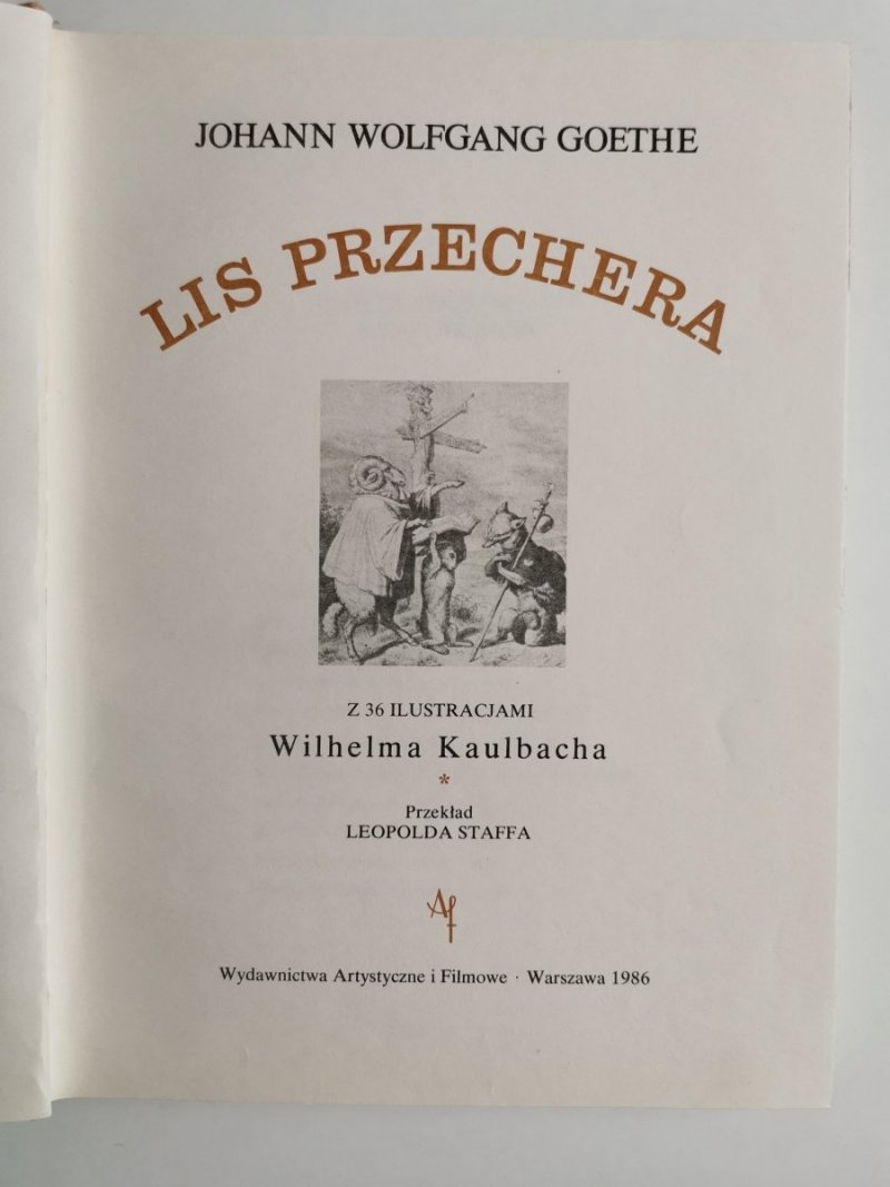 LIS PRZECHERA - Johann Wolfgang Goethe 