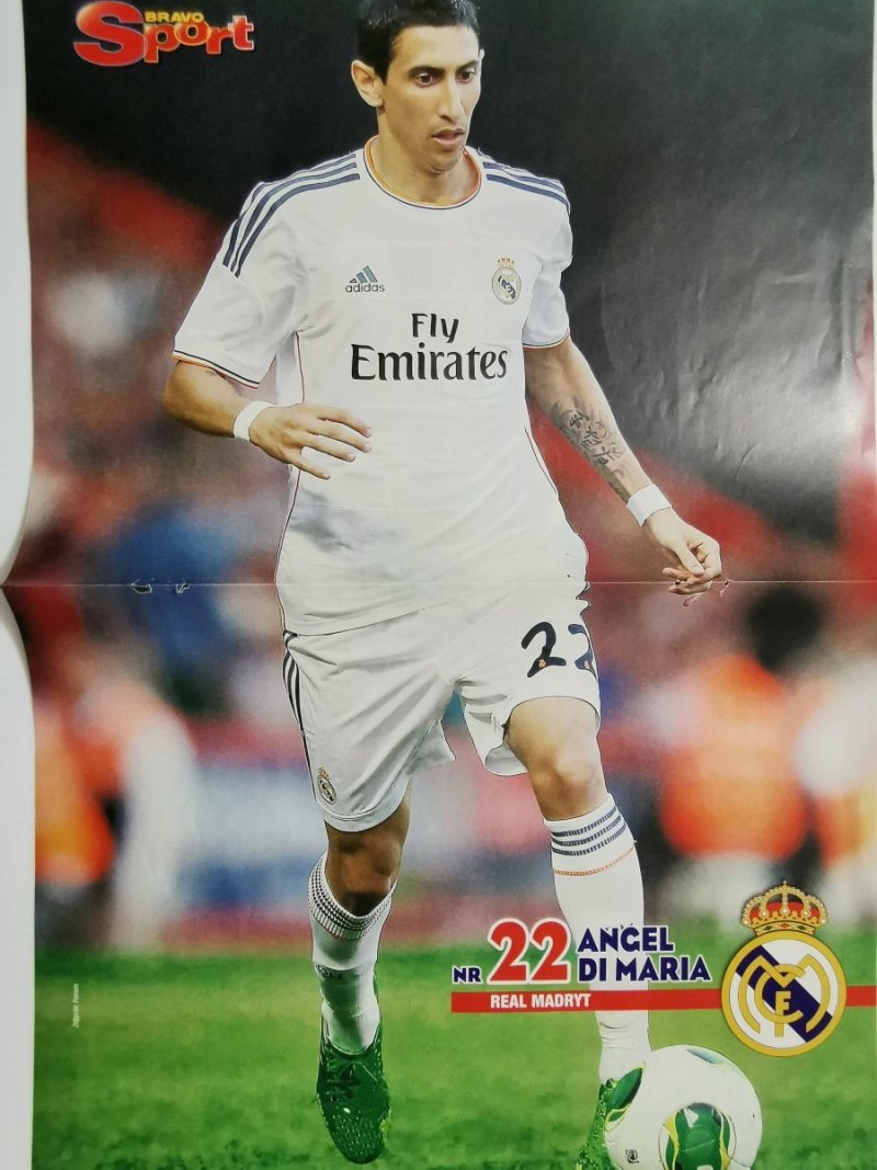 BRAVO SPORT PLAKAT. ANGEL DI MARIA (REAL MADRYT) DAVID VILLA (ATLETICO MADRYT)