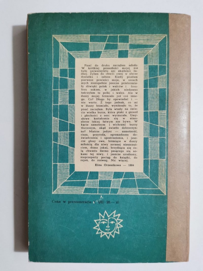 PAMIĘTNIK WACŁAWY TOM II - Eliza Orzeszkowa 1959