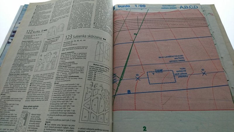 BURDA NR 1/2000 PRZEBOJOWE KOLORY SEZONU
