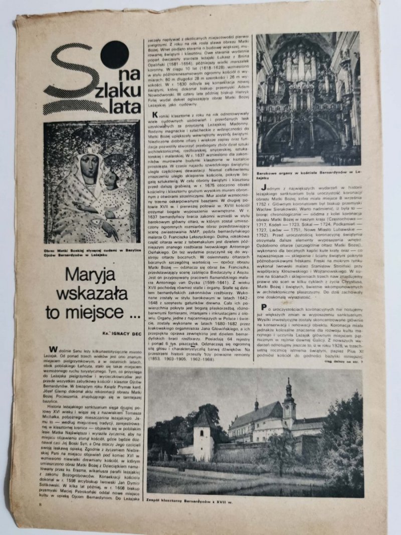 PRZEWODNIK KATOLICKI NR 33 POZNAŃ 12 VIII 1984