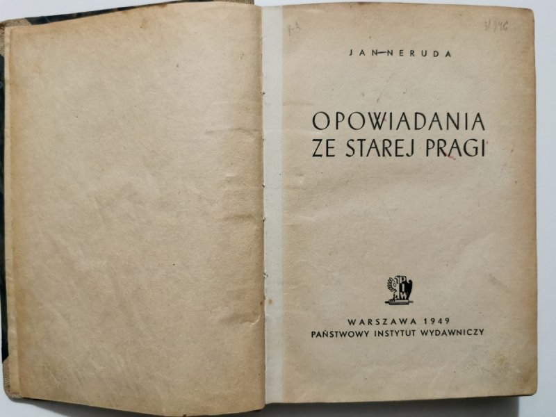 OPOWIADANIA ZE STAREJ PRAGI. 1949 - Jan Neruda
