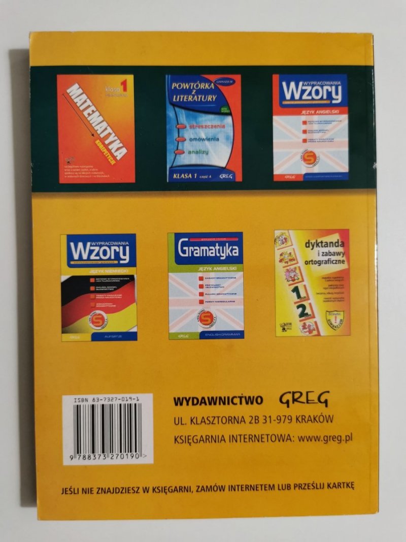 VADEMECUM BIOLOGIA GIMNAZJUM KLASY 1-3 