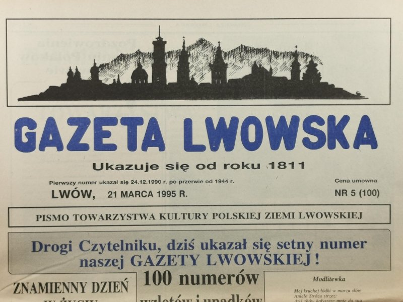 GAZETA LWOWSKA NR 5 (100) 1995