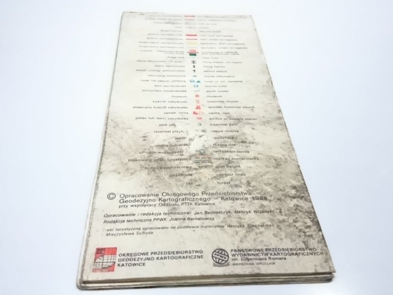 GÓRNOŚLĄSKI OKRĘG PRZEMYSŁOWY. MAPA 1988