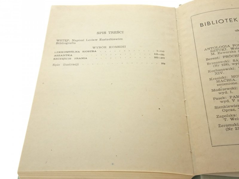 WYBÓR KOMEDII. LEKKOMYŚLNA SIOSTRA..Perzyński 1980