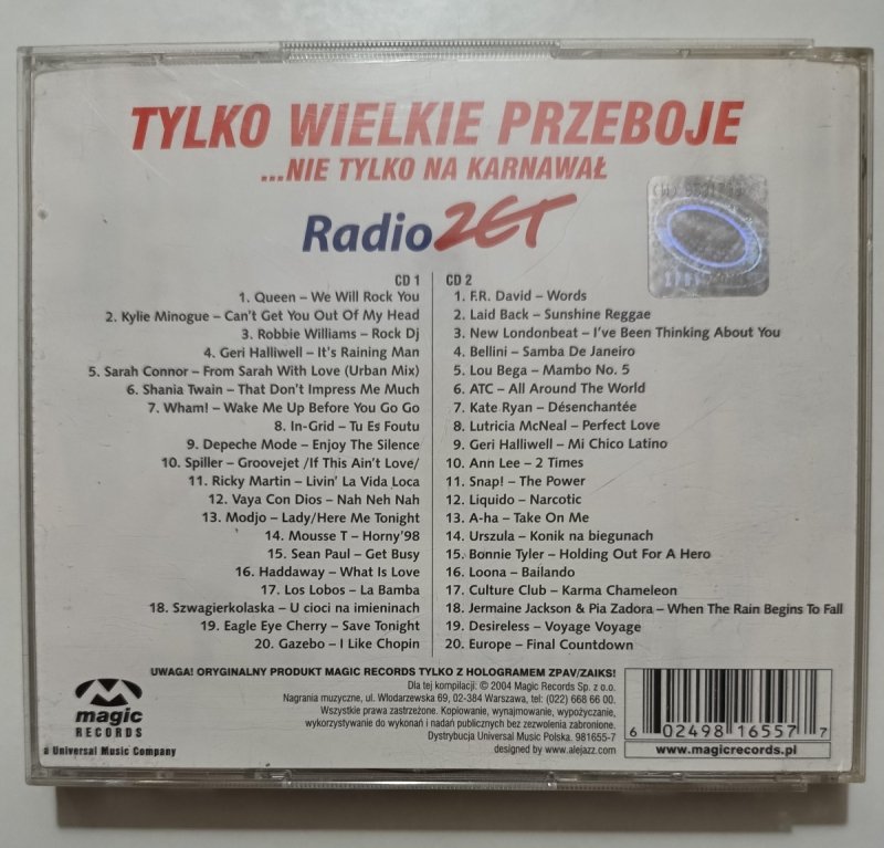 CD. TYLKO WIELKIE PRZEBOJE… NIE TYLKO KARNAWAŁ