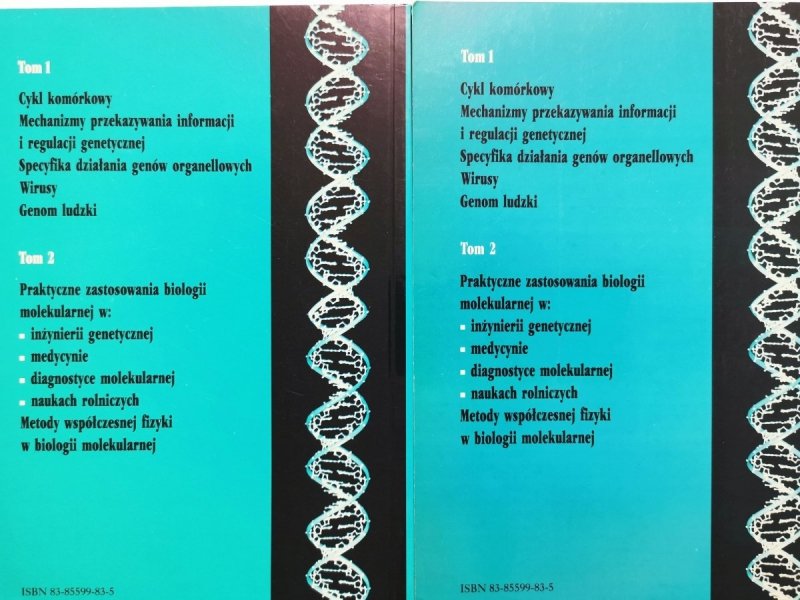 NOWE TENDENCJE W BIOLOGII MOLEKULARNEJ I INŻYNIERII GENETYCZNEJ ORAZ MEDYCYNIE TOM 1 i 2 1996