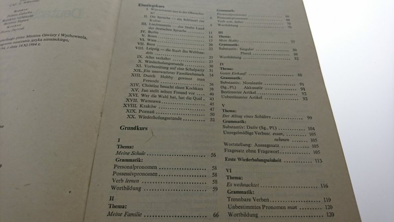 JĘZYK NIEMIECKI. DEUTSCH MAL ANDERS 3 1986