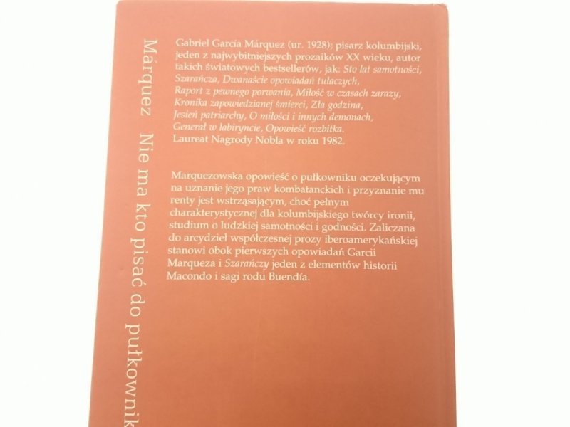 NIE MA KTO PISAĆ DO PUŁKOWNIKA - Marquez 2001
