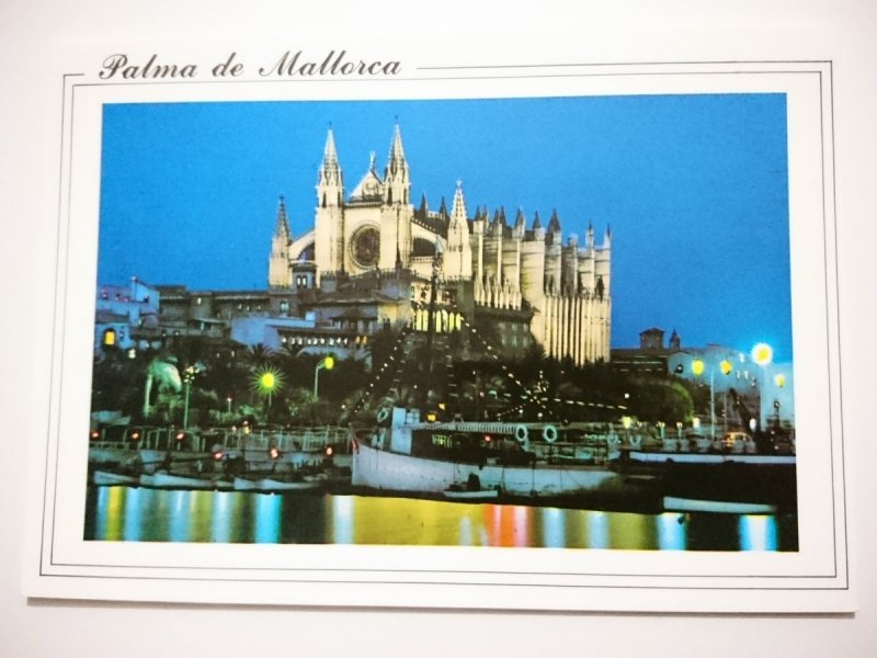 MALLORCA (BALEARES) ESPAŃA. PALMA - VISTA NOCTURNA DE LA CATEDRAL