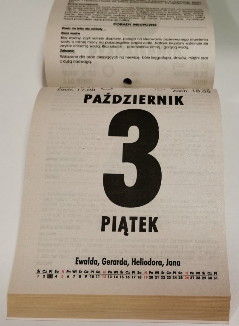JEDNODNIOWY KALENDARZ DLA SMAKOSZY 2008