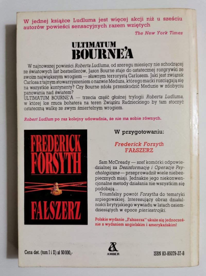 ULTIMATUM BOURNE'A TOM 2 - Robert Ludlum 1991