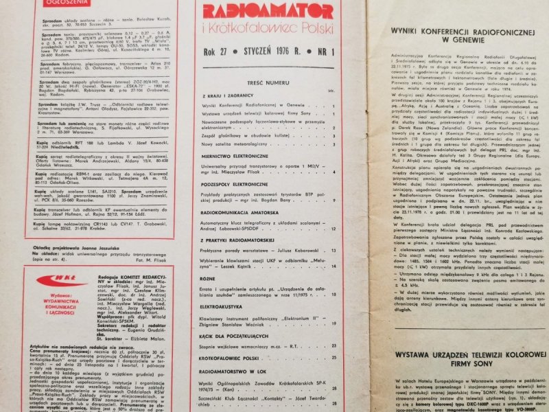 Radioamator i krótkofalowiec 1/1976