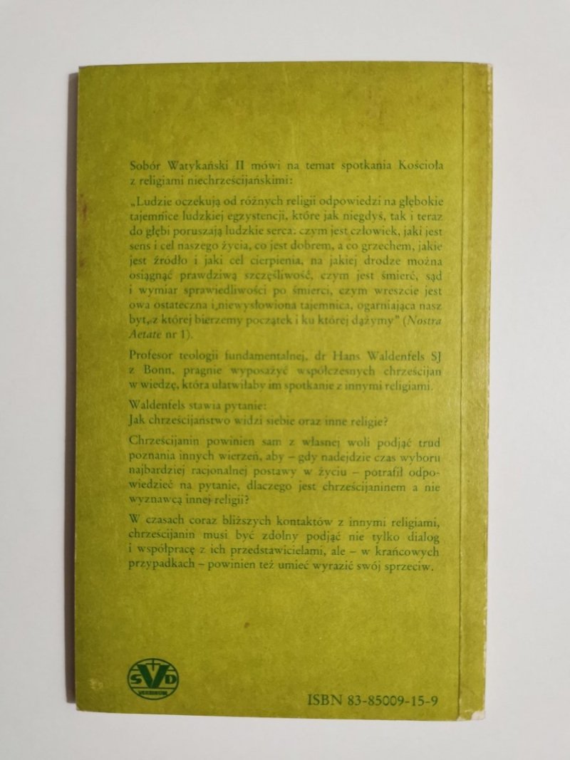 RELIGIE ODPOWIEDZIĄ NA PYTANIE O SENS ISTNIENIA CZŁOWIEKA - Hans Waldenfels 1986