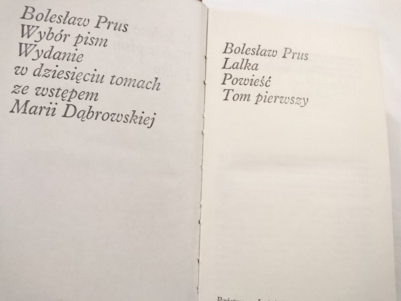 LALKA TOM I - Bolesław Prus 1974