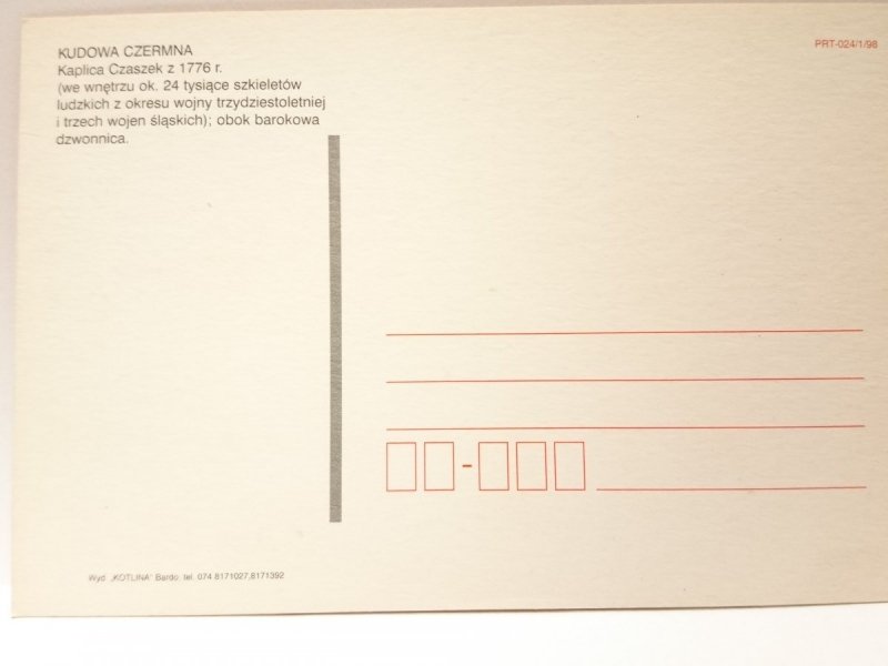 KUDOWA CZERMNA. KAPLICA CZASZEK Z 1776 r.
