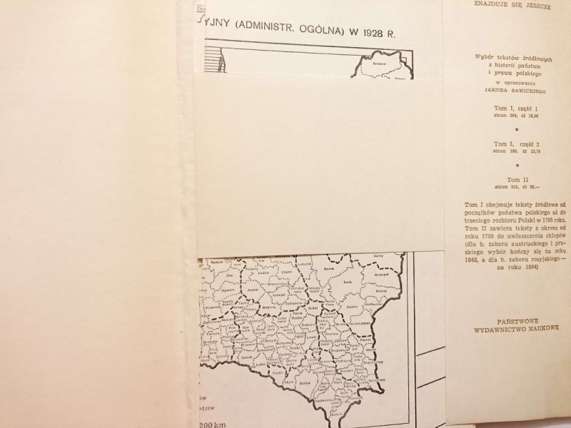 HISTORIA PAŃSTWA I PRAWA POLSKI 1918-1939 CZĘŚĆ I 1962