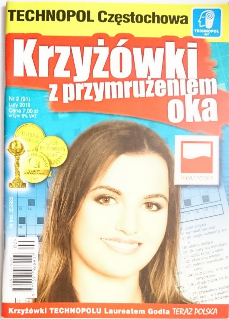 KRZYŻÓWKI Z PRZYMRUŻENIEM OKA NR 2 (91) LUTY 2019