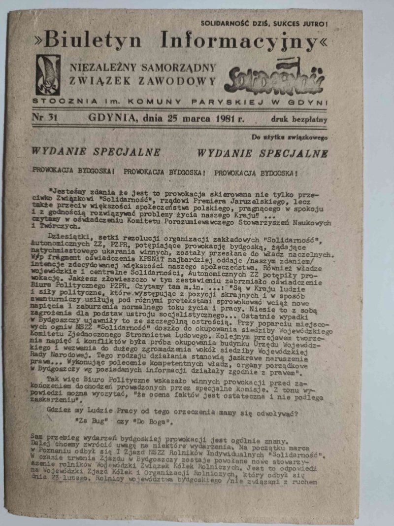 BIULETYN INFORMACYJNY NR 31 25.3.1981