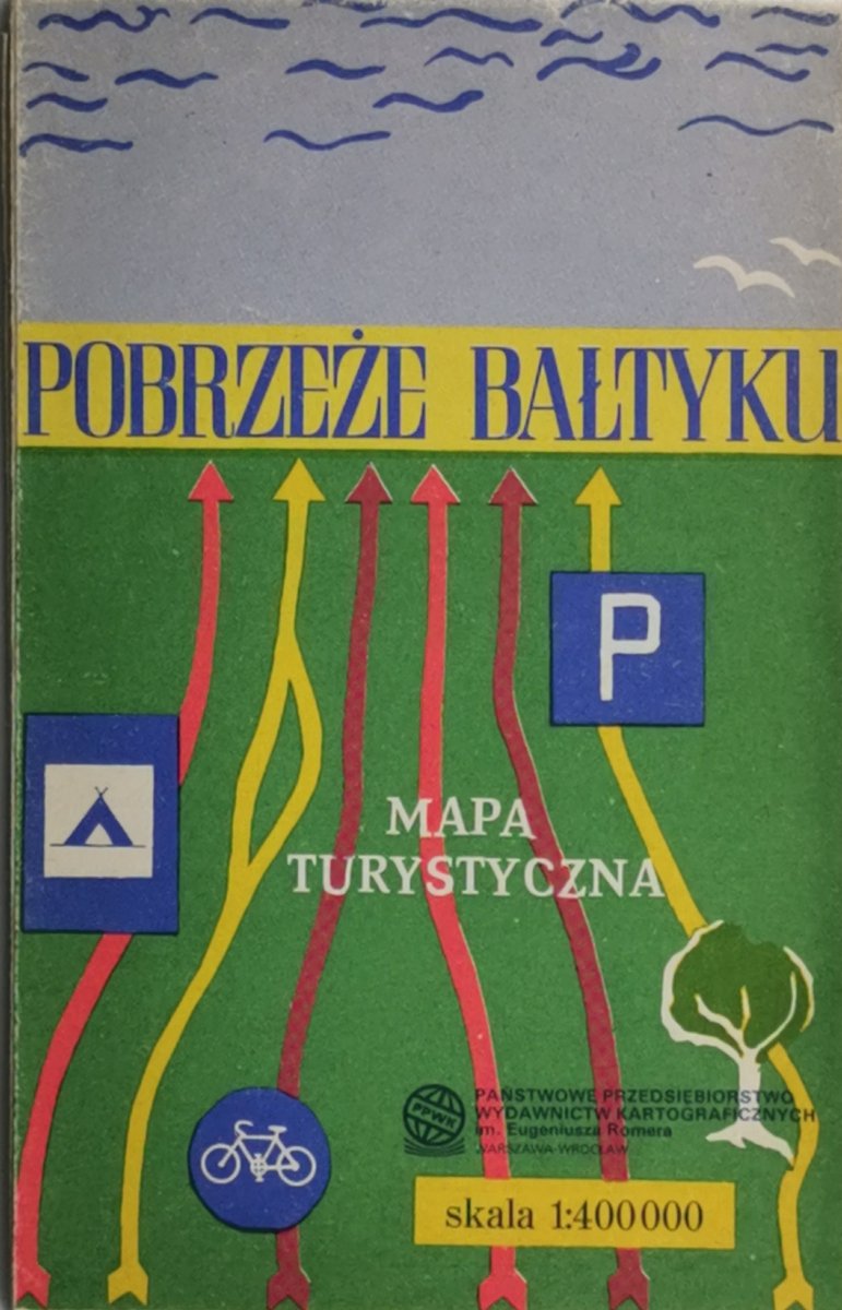 POBRZEŻE BAŁTYKU MAPA 1:400 000 1987