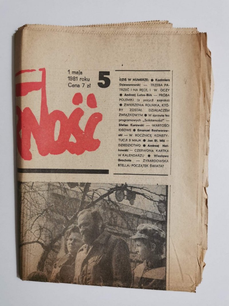 SOLIDARNOŚĆ TYGODNIK NR 5 1 MAJA 1981 ROKU