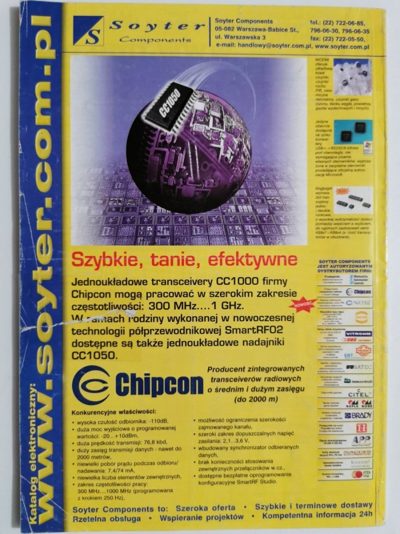 ELEKTRONIKA PRAKTYCZNA ON/OF LINE 10/2002