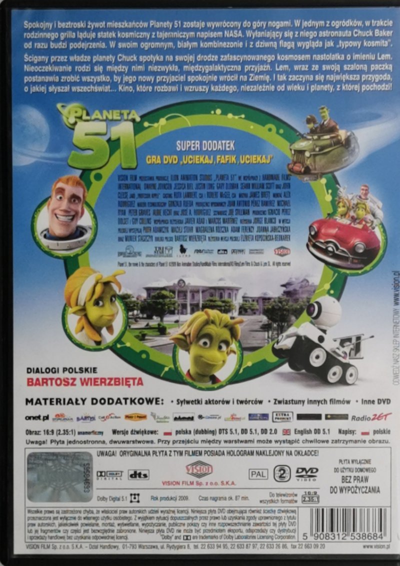 DVD. PLANETA 51