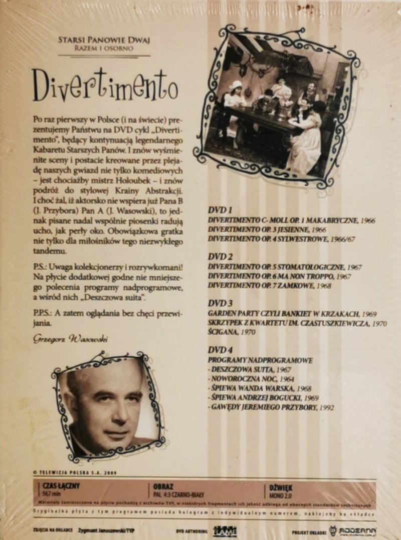 DVD. STARSI PANOWIE DWAJ: RAZEM I OSOBNO. DIVERTIMENTO 4xDVD