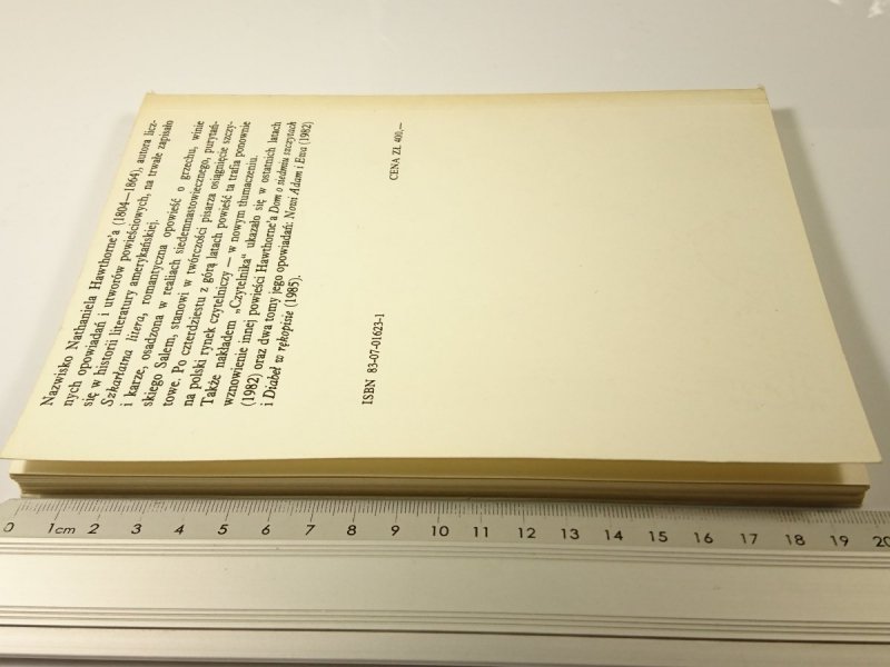 SZKARŁATNA LITERA - Nathaniel Hawthorne 1987