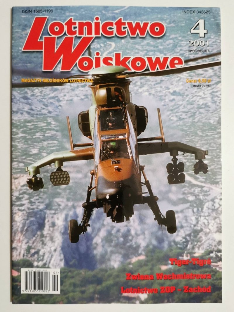 LOTNICTWO WOJSKOWE NR 4 2001 LIPIEC-SIERPIEŃ TIGER-TIGRE