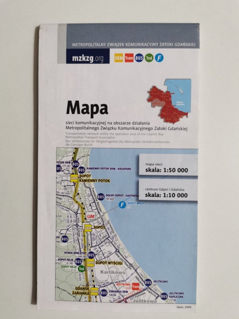 MZKZG MAPA SIEĆ KOMUNIKACJI 2009